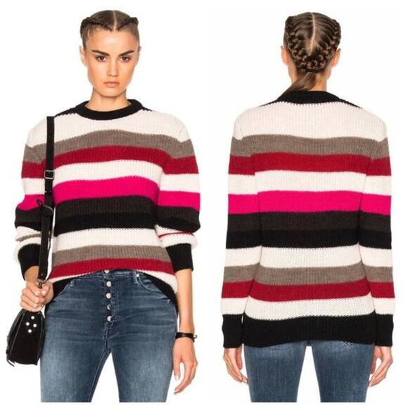 IRO Solal Striped Ribbed Sweater - Picture 1 of 6